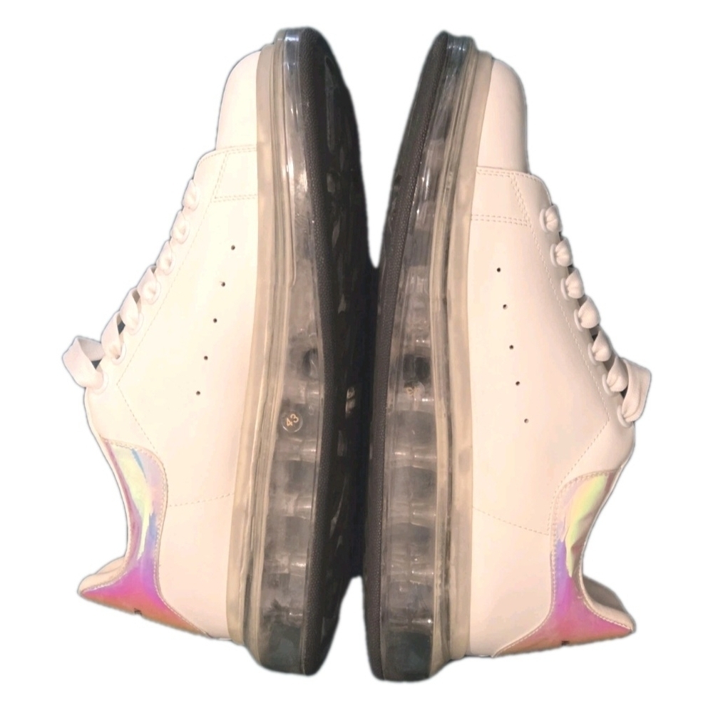 Alexander McQueen Clear Sole Holographic Chunky Sneakers US Men's Size 10 EU 43 - Picture 6 of 14